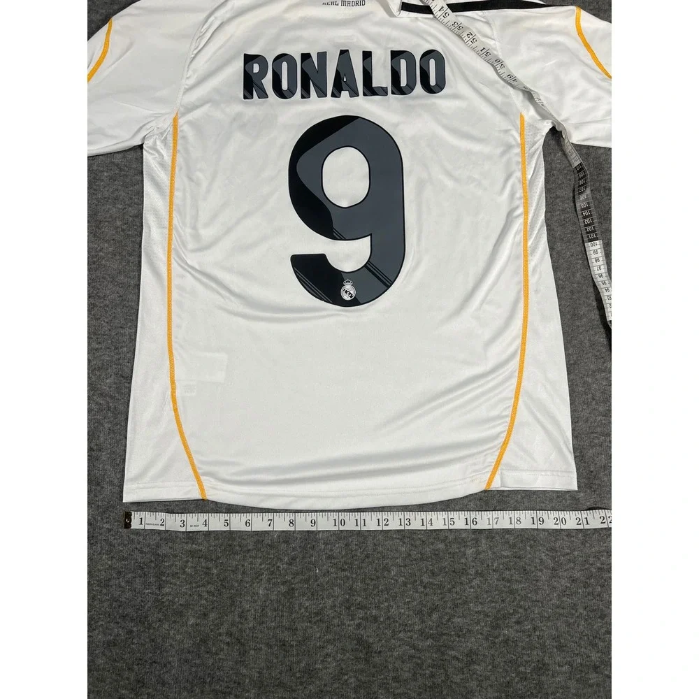 Adidas 2009-2010 Real Madrid Cristiano Ronaldo #9 Home Jersey Long Sleeve Medium